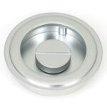 satin chrome 60mm art deco round pull privacy set