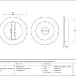 satin chrome 75mm plain round pull privacy set