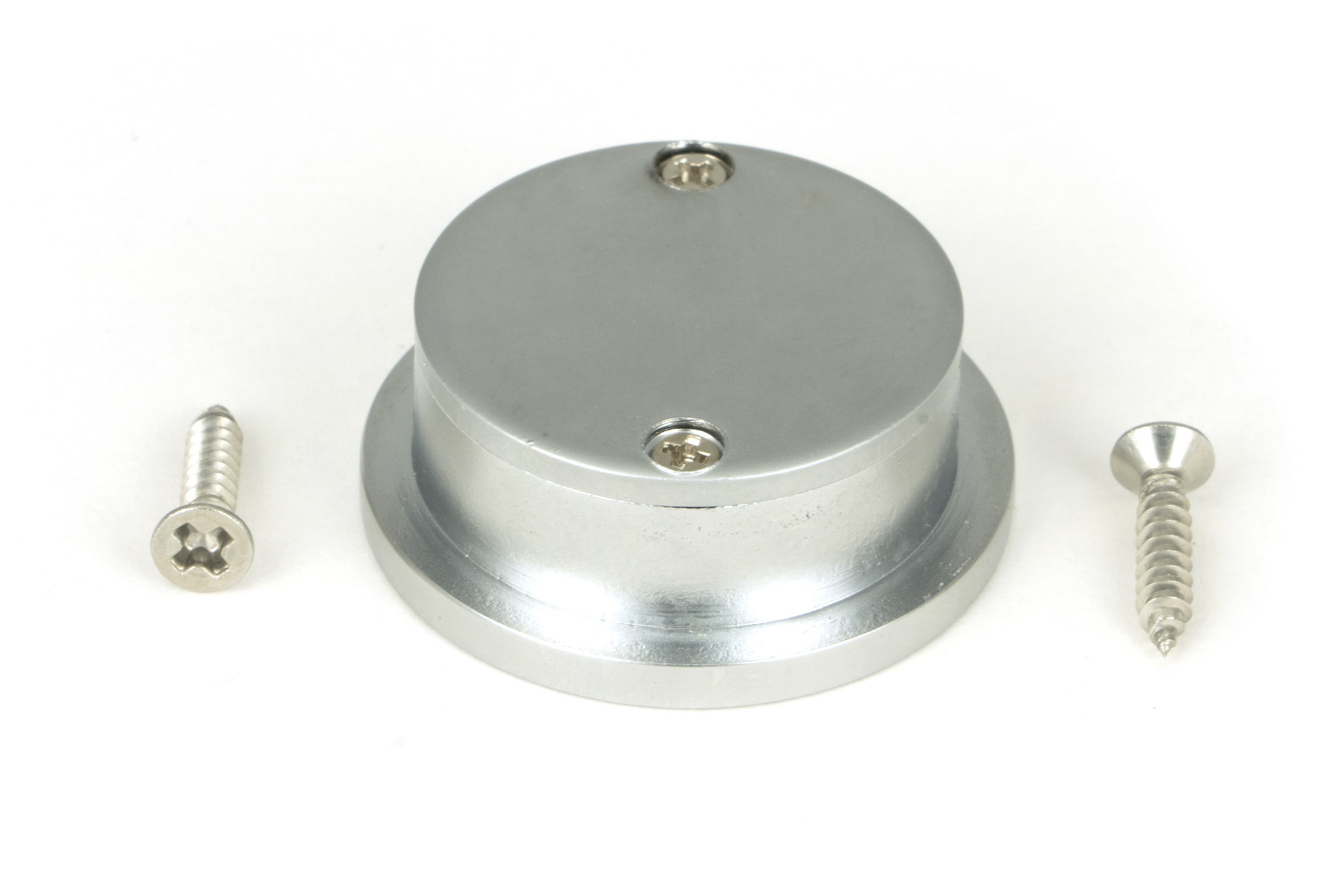 satin chrome 34mm round finger edge pull