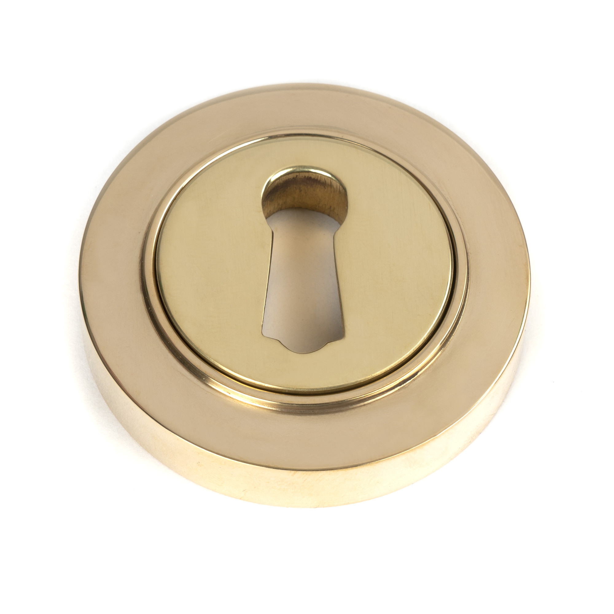 polished brass round escutcheon (plain)