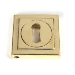 polished brass round escutcheon (square)