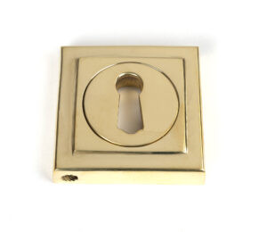 polished brass round escutcheon (square)