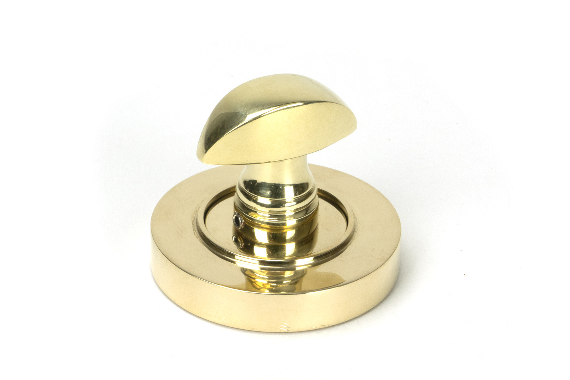 polished brass round thumbturn set (plain)