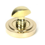 polished brass round thumbturn set (art deco)