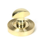 polished brass round thumbturn set (beehive)