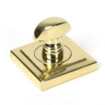 polished brass round thumbturn set (square)
