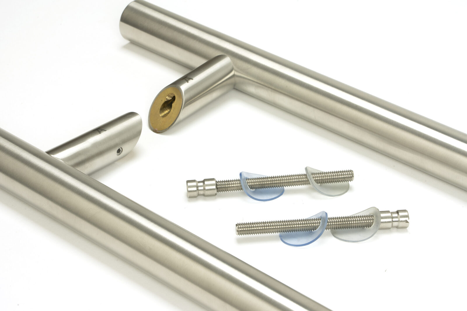 satin marine ss (316) 0.6m offset t bar handle b2b 32mm Ø