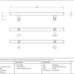 satin marine ss (316) 1.2m offset t bar handle b2b 32mm Ø