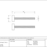 matt black ss (304) 100mm bolt fixings for t bar (2) offset