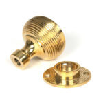polished brass heavy beehive mortice/rim knob set