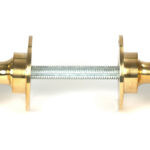 polished brass heavy beehive mortice/rim knob set