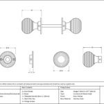polished brass heavy beehive mortice/rim knob set