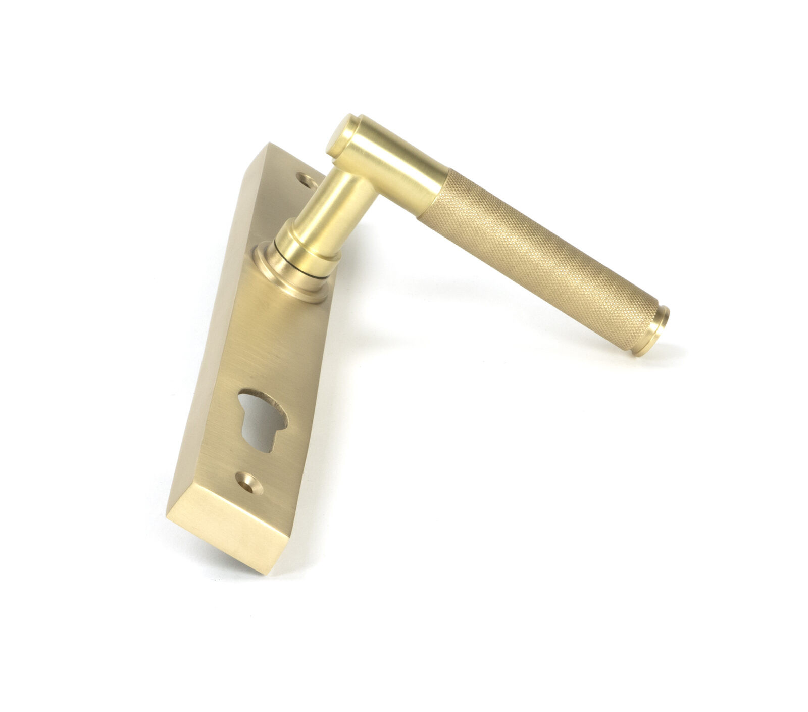 satin brass brompton slimline lever espag. lock set