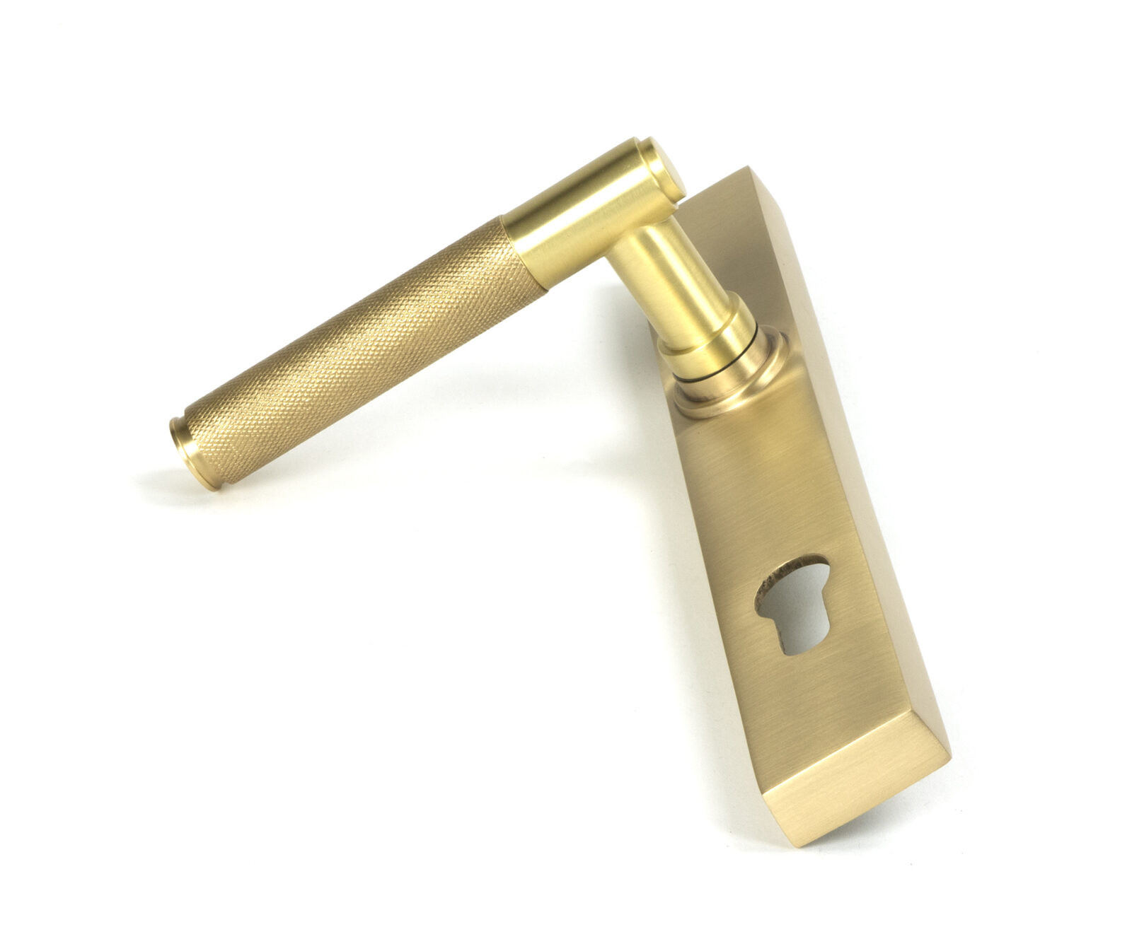 satin brass brompton slimline lever espag. lock set