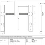 satin brass brompton slimline lever espag. lock set