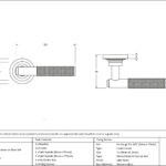 satin brass brompton lever on rose set (art deco)