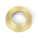 satin brass brompton lever on rose set (beehive)