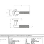 satin brass brompton lever on rose set (art deco) unsprung