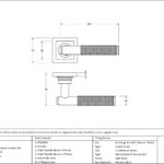 satin brass brompton lever on rose set (square) unsprung