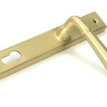 satin brass newbury slimline lever espag. lock set