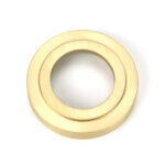 satin brass newbury lever on rose set (art deco) unsprung