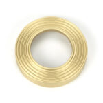 satin brass newbury lever on rose set (beehive) unsprung