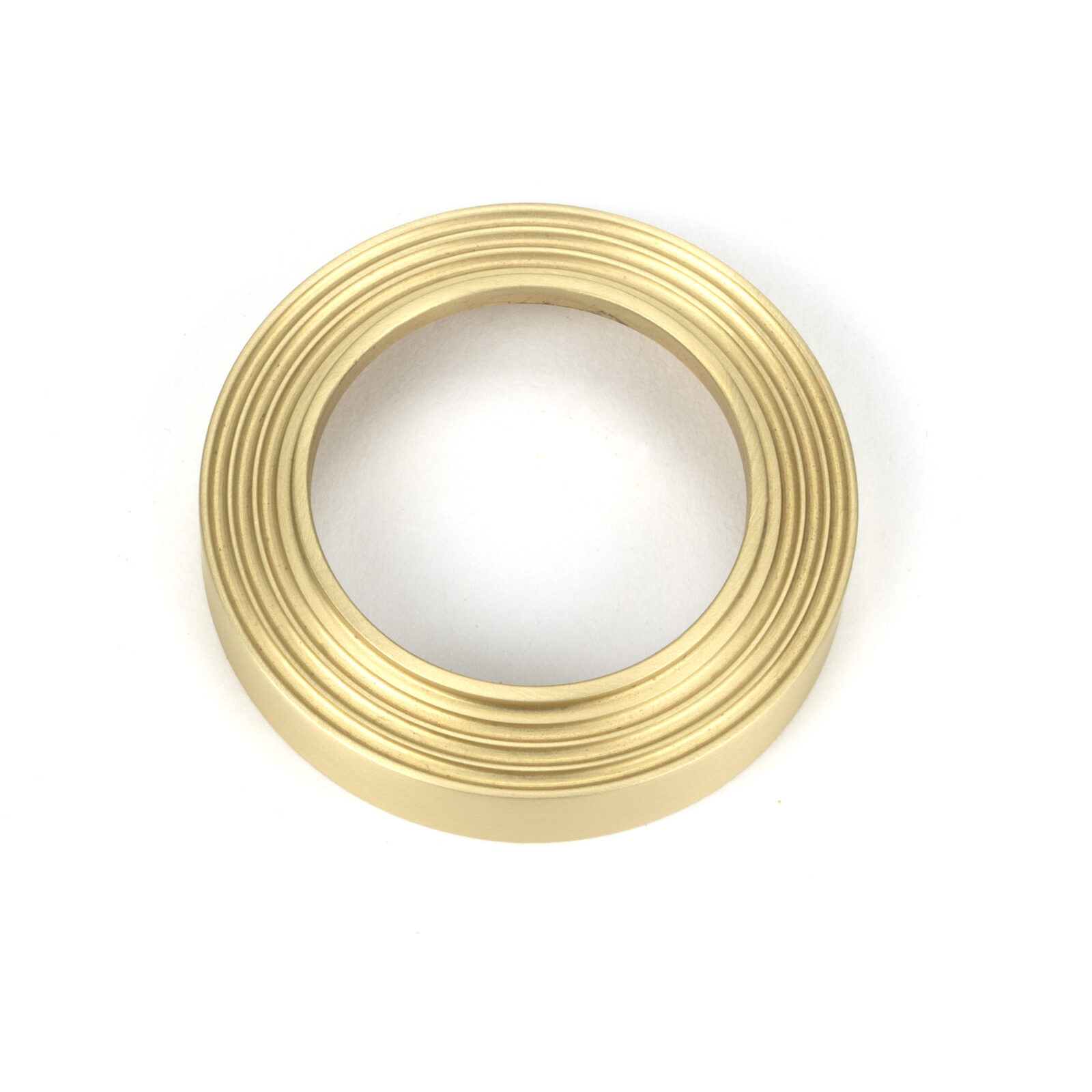 satin brass round escutcheon (beehive)