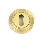 satin brass round escutcheon (beehive)