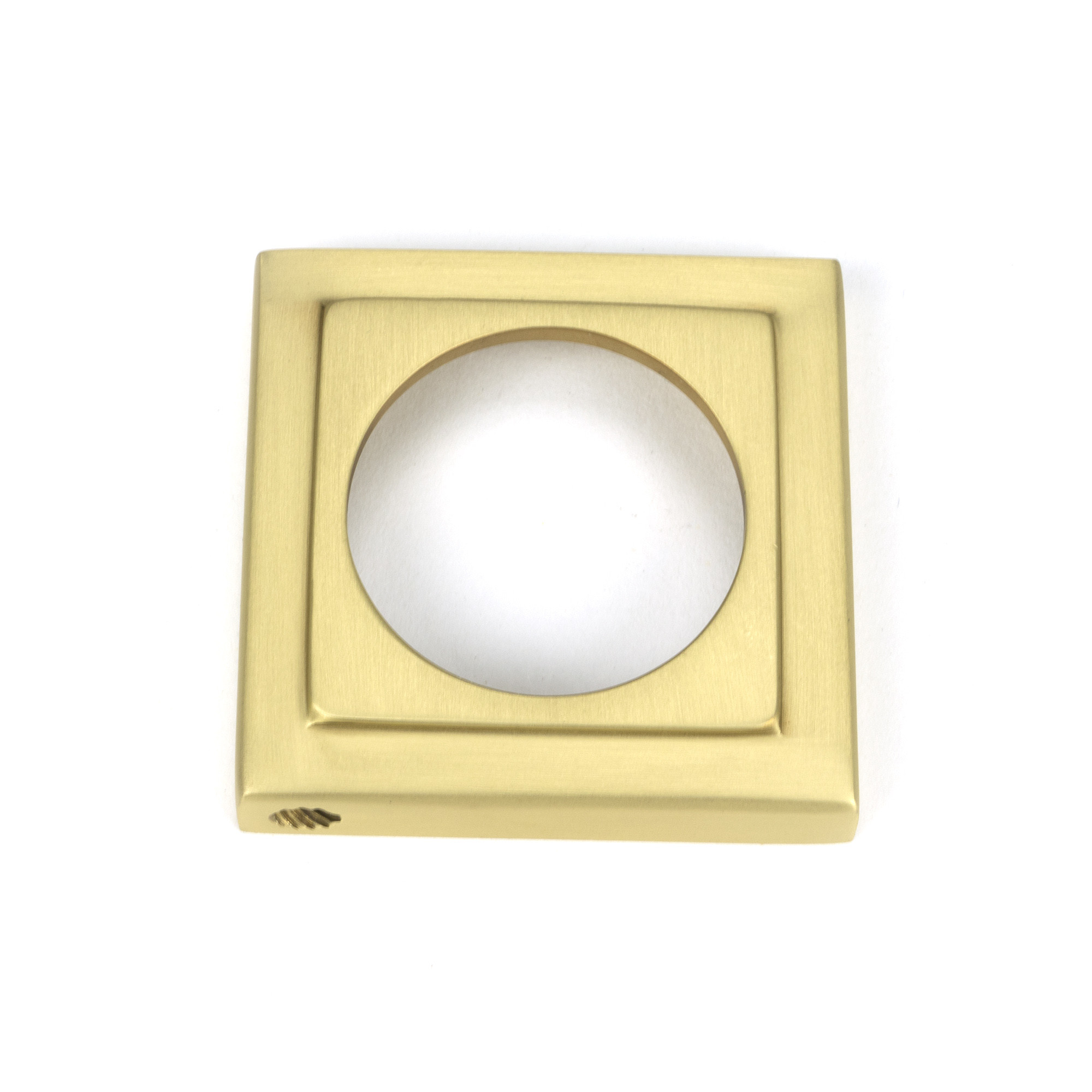 satin brass round escutcheon (square)