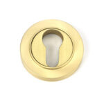satin brass round euro escutcheon (plain)