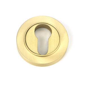 satin brass round euro escutcheon (plain)