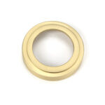 satin brass round euro escutcheon (art deco)