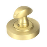 satin brass round thumbturn set (plain)