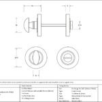 satin brass round thumbturn set (plain)