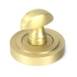 satin brass round thumbturn set (art deco)