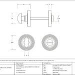 satin brass round thumbturn set (beehive)