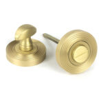 satin brass round thumbturn set (beehive)
