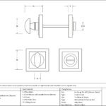 satin brass round thumbturn set (square)