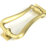 satin brass slimline art deco door knocker