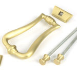 satin brass slimline art deco door knocker