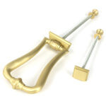 satin brass slimline art deco door knocker