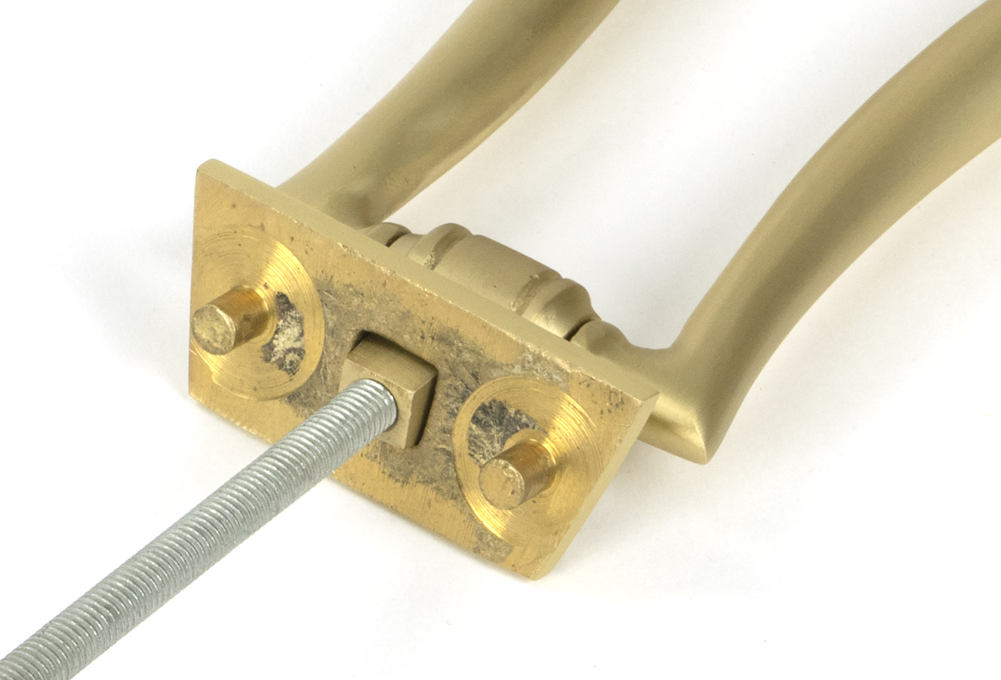 satin brass slimline art deco door knocker