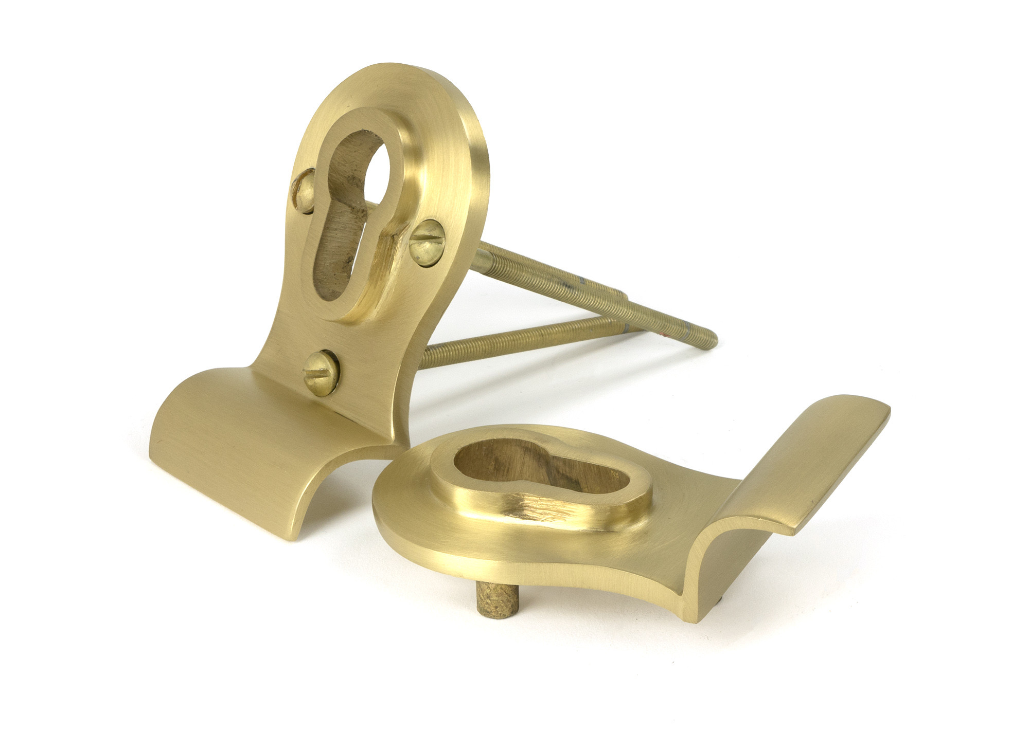 satin brass 50mm euro door pull (back to back fixings)