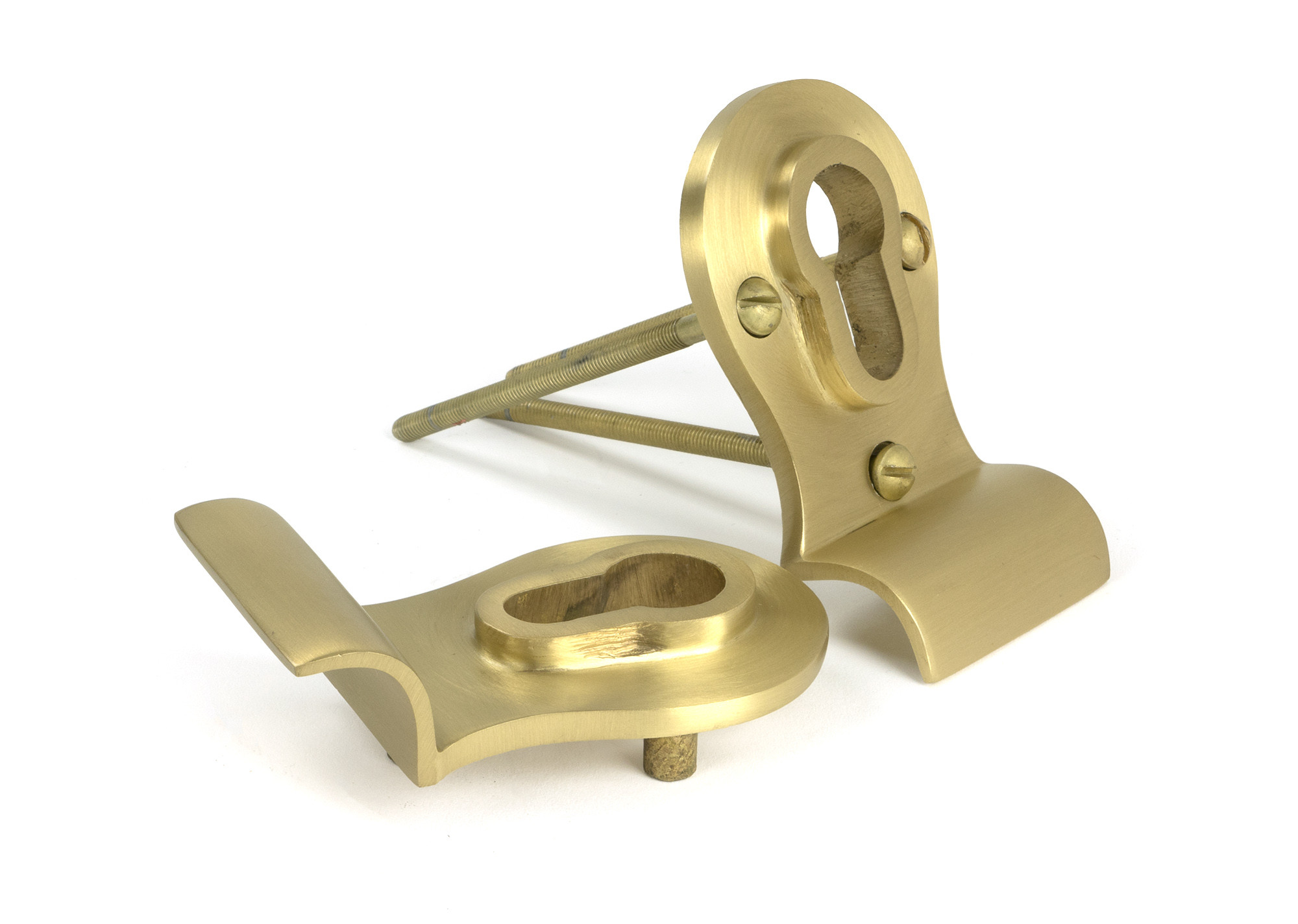 satin brass 50mm euro door pull (back to back fixings)