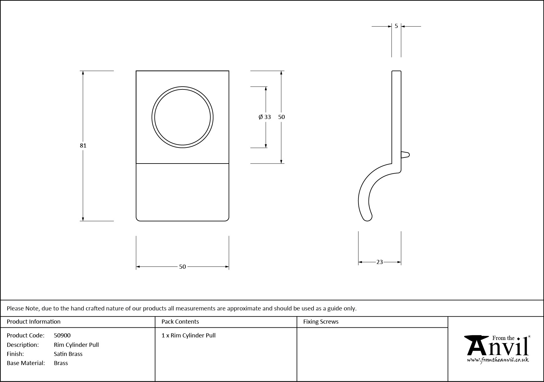 satin brass rim cylinder pull