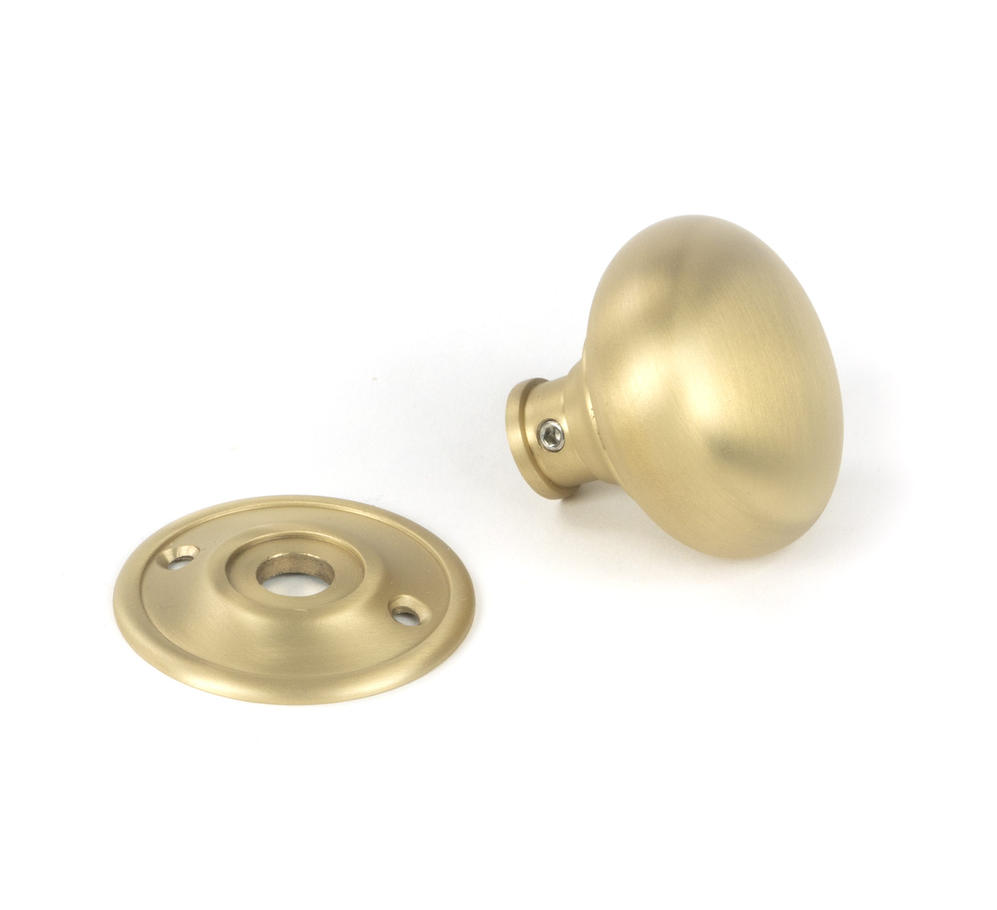 satin brass 49mm mushroom mortice/rim knob set