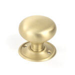 satin brass 49mm mushroom mortice/rim knob set