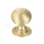 satin brass heavy beehive mortice/rim knob set