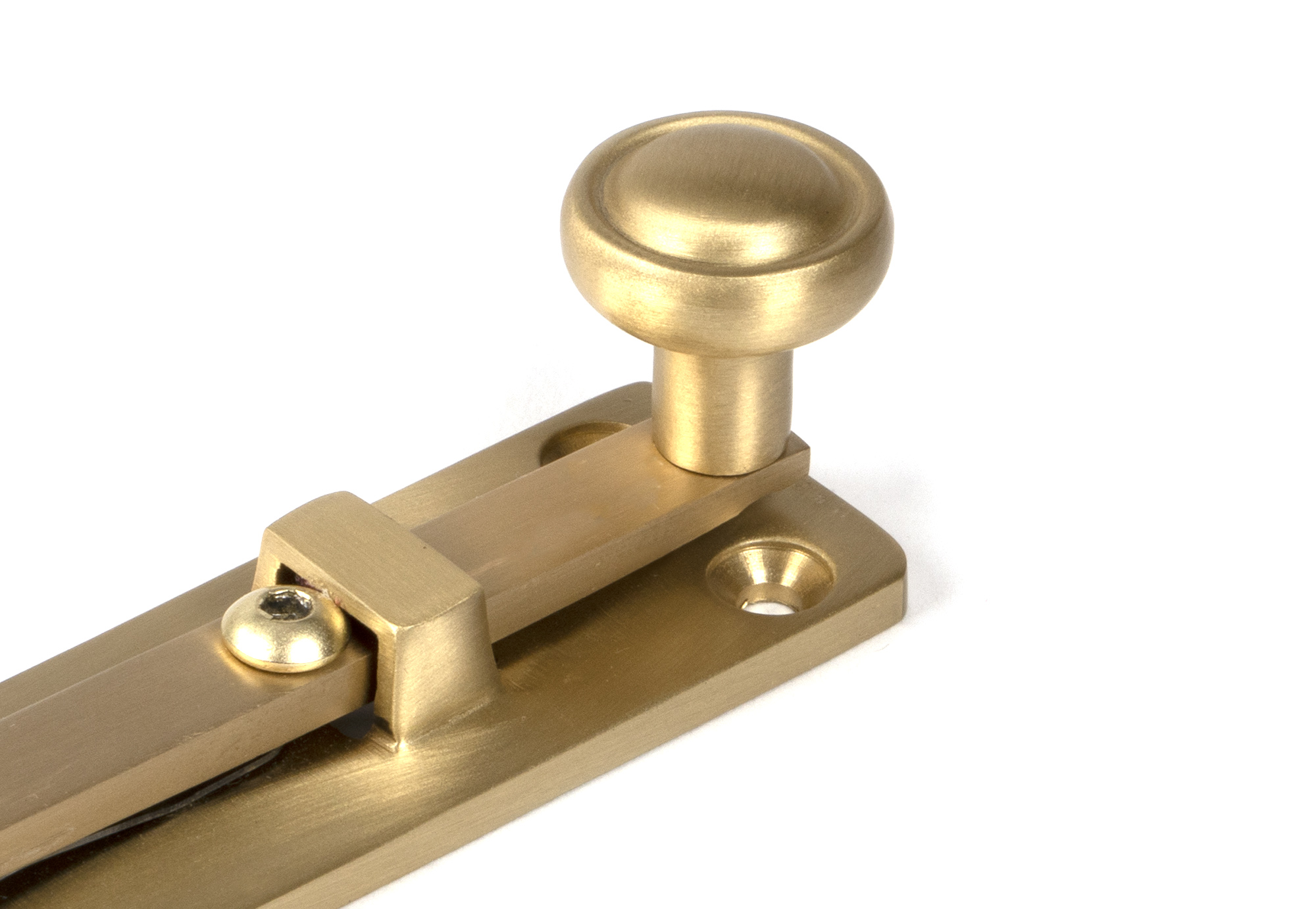 satin brass 4" universal bolt