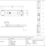 satin brass 4" universal bolt